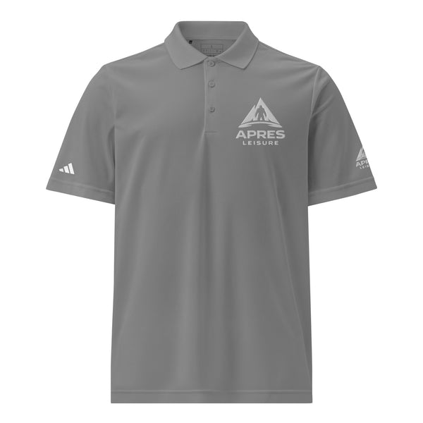 Apres Leisure Signal Adidas Polo in grey heather, tonal logo